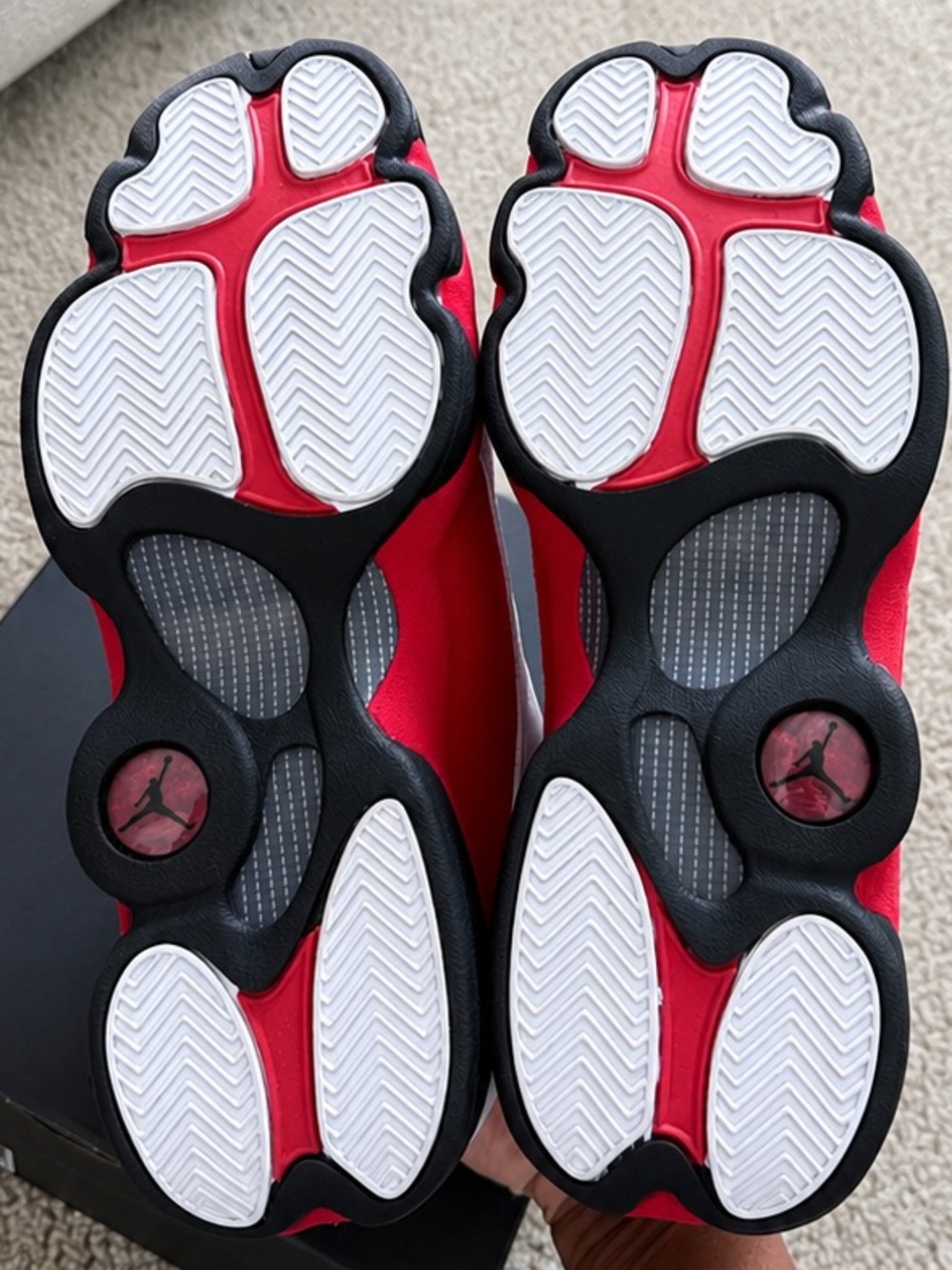 Jordan White/Red/Black Retro 13 7GS - Picture 3 of 3